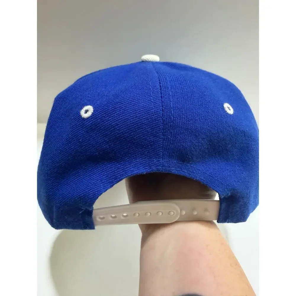 Detroit Lions Snapback Hat Blue White TwoTone Vintage Style KIPA Premium Cap NFL